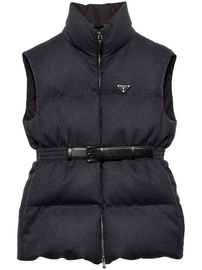 Belted Down-Padded Gilet