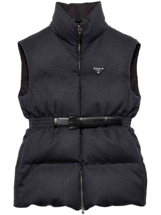 Belted Down-Padded Gilet