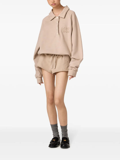 Garment-Dyed Cotton Fleece Shorts