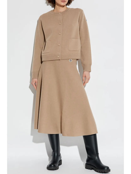 Padded Wool Cardigan