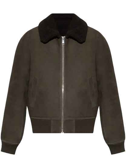 Shearling-Collar Jacket