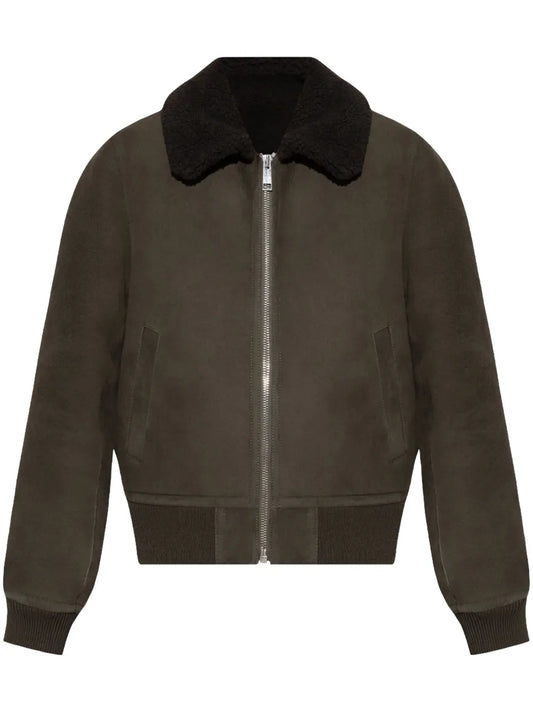 Shearling-Collar Jacket
