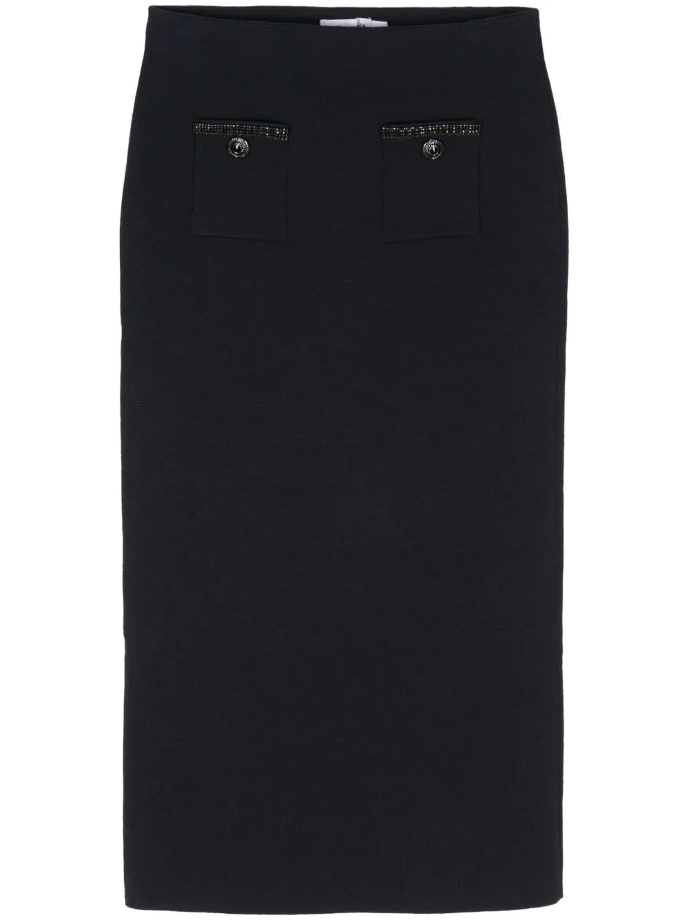 Embellished Straight Midi Skirt