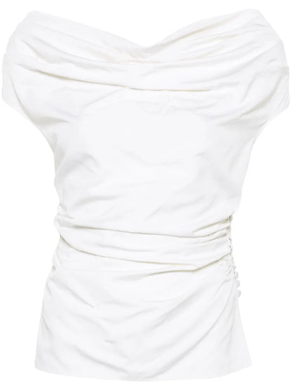 Off Shoulder Draped Blouse