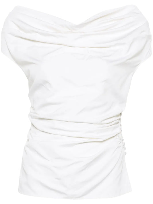 Off Shoulder Draped Blouse