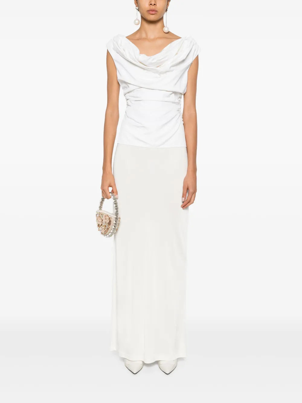 Off Shoulder Draped Blouse