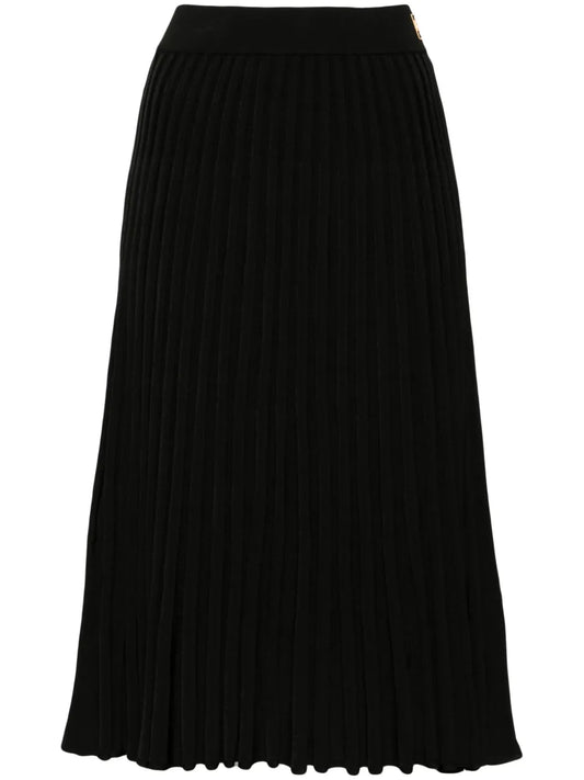 Pleated-Effect Midi Skirt