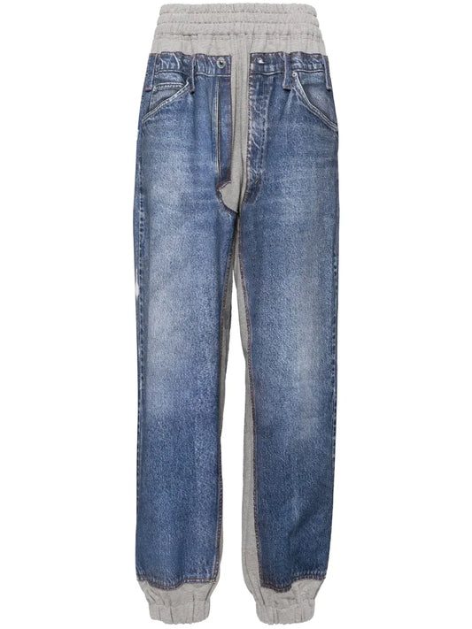 Denim-Printed Sweatpants