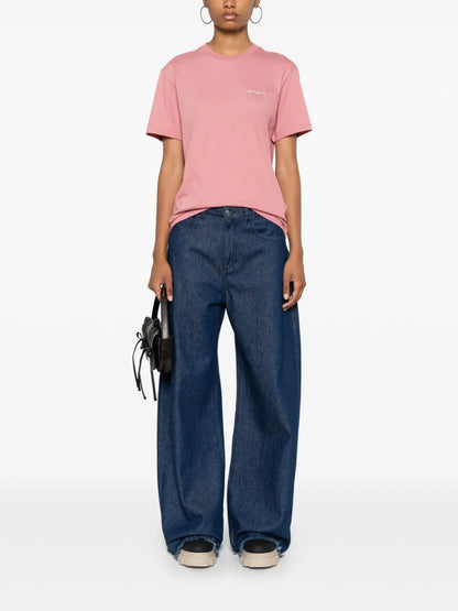 Script Embroidery T-Shirt