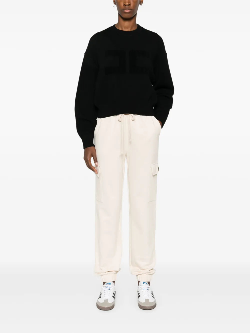 Logo-Embroidered Cropped Sweatshirt