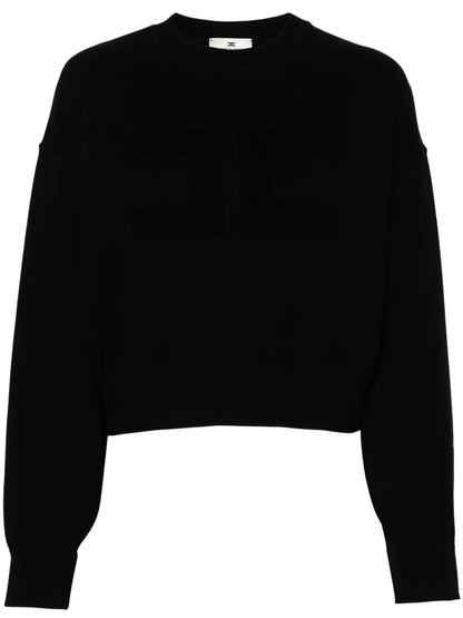 Logo-Embroidered Cropped Sweatshirt