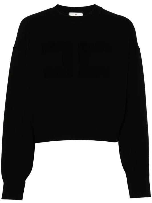 Logo-Embroidered Cropped Sweatshirt
