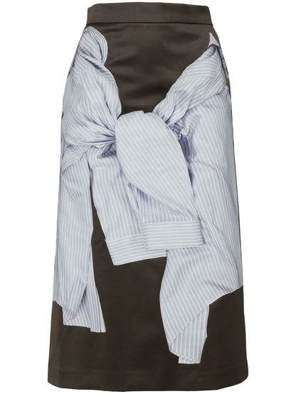 Shirt Printed Midi Skirt
