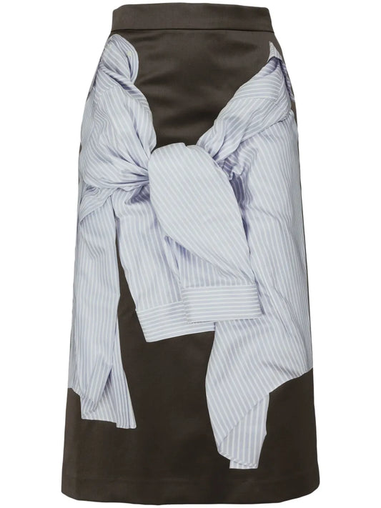Shirt Printed Midi Skirt