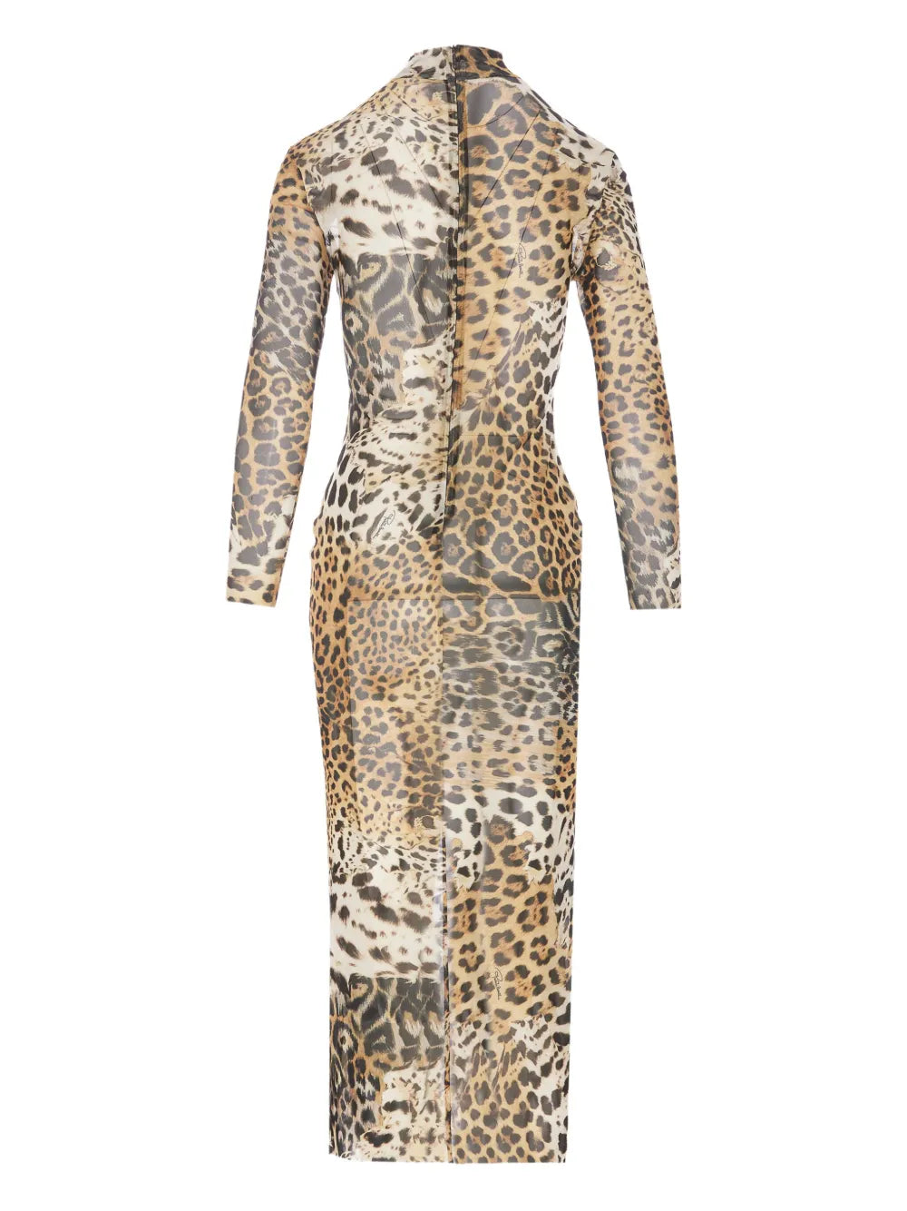 Leopard-Print Midi Dress