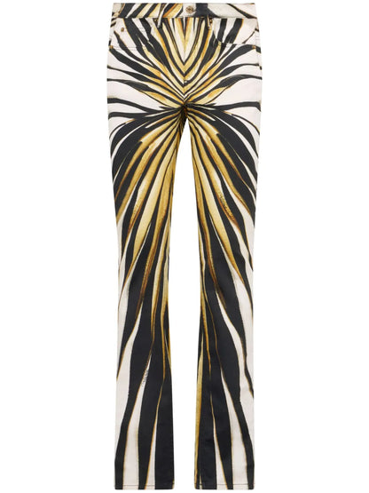 Ray Of Gold Print Skinny Trousers