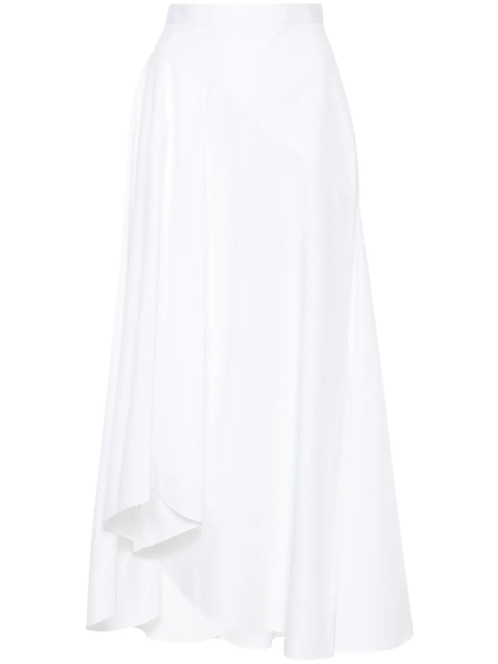Asymmetric Flared Midi Skirt