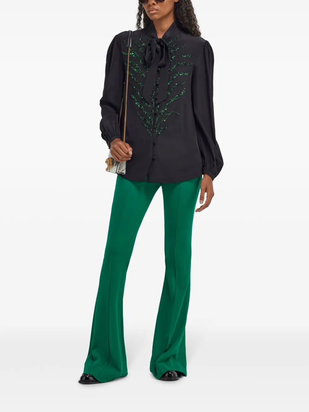 Sequin-Embellished Blouse