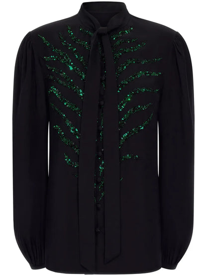 Sequin-Embellished Blouse