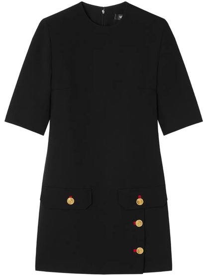 Wool Gabardine Mini Dress