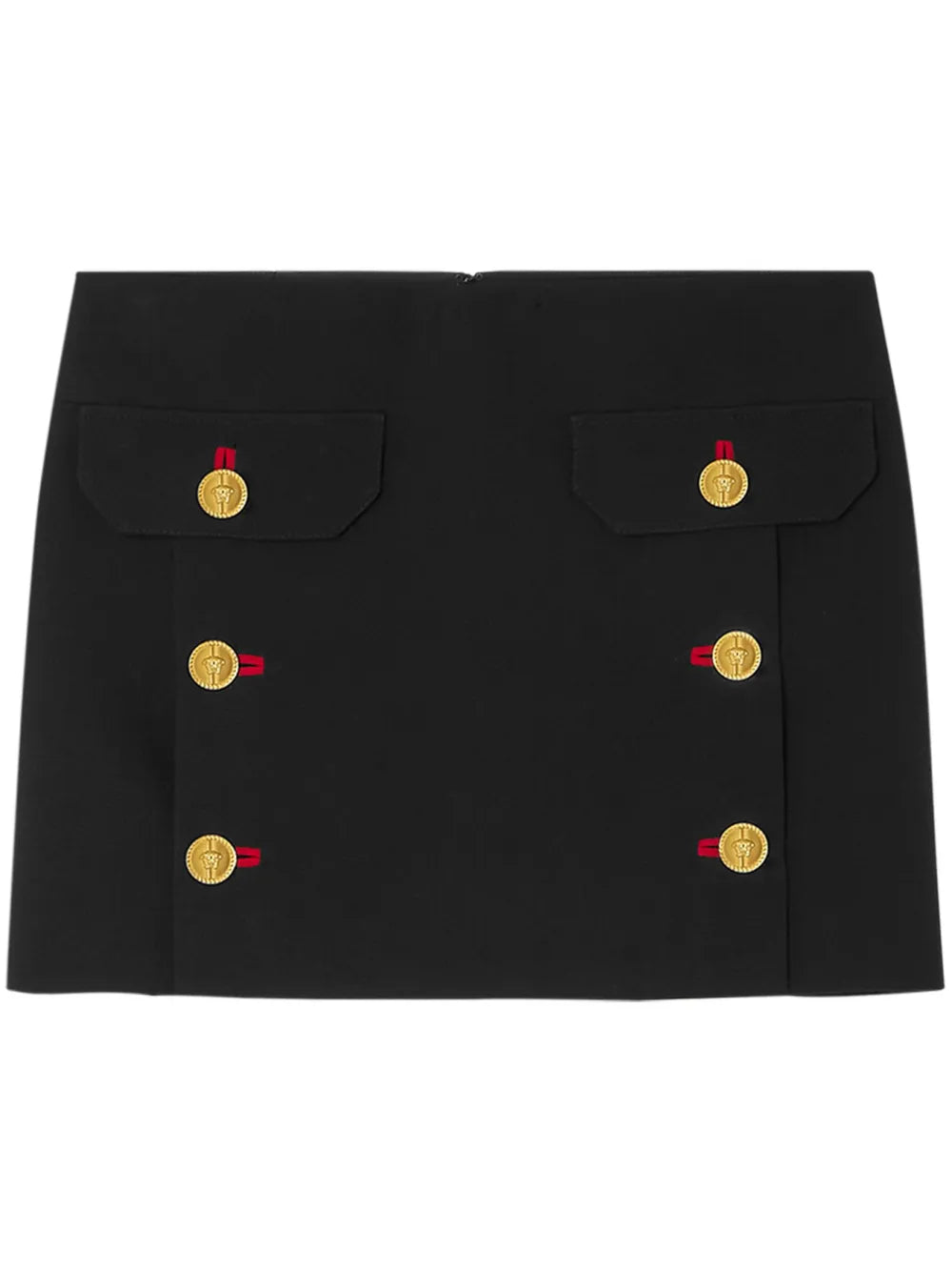 Medusa Head-Button Mini Skirt