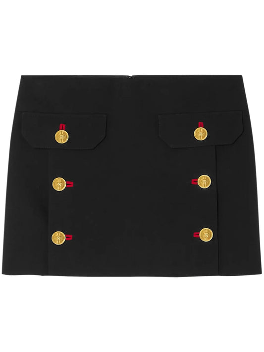 Medusa Head-Button Mini Skirt