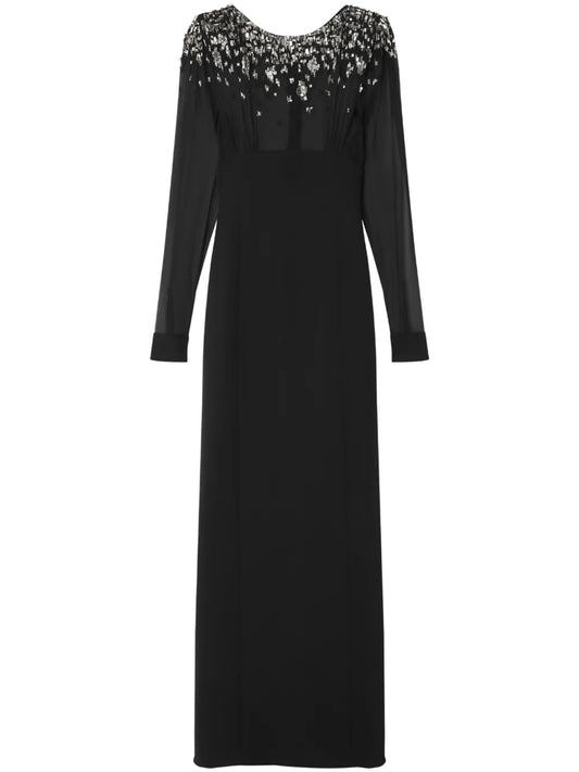 Crystal-Embellished Maxi Dress