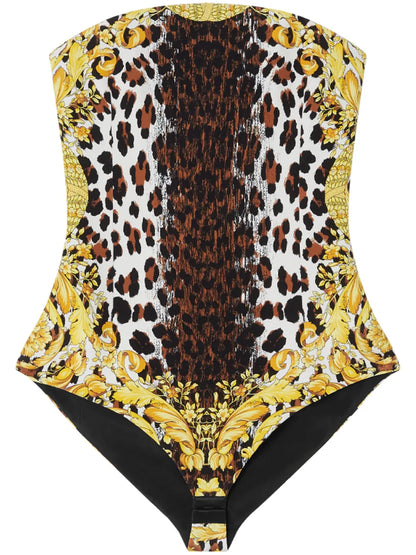 Wild Barocco Silk Bodysuit