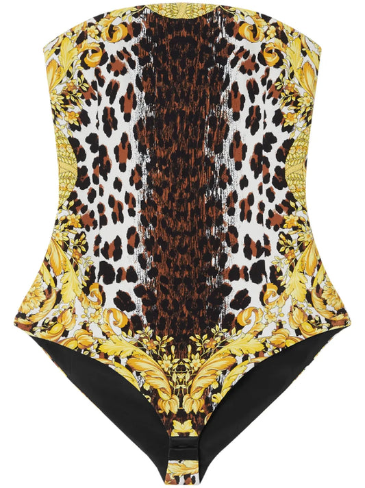 Wild Barocco Silk Bodysuit
