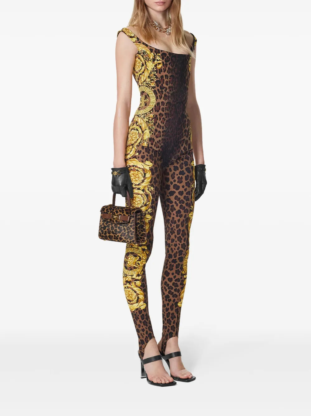 Wild Barocco Silk Bodysuit