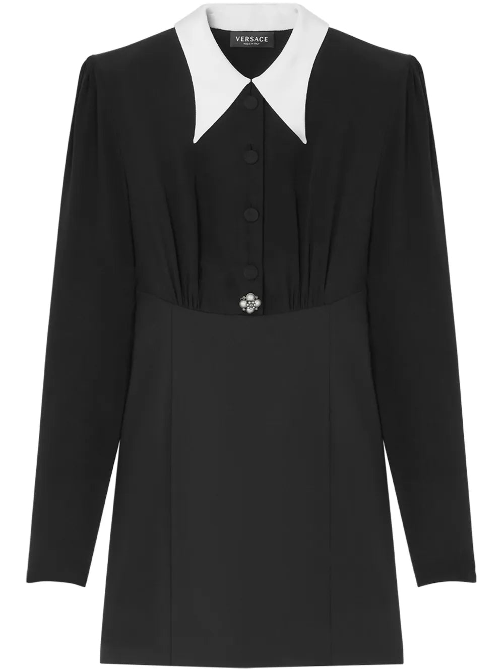 Pearl-Detailing Mini Dress