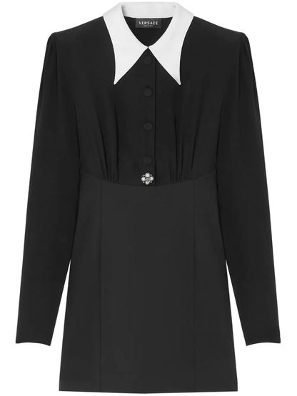 Pearl-Detailing Mini Dress