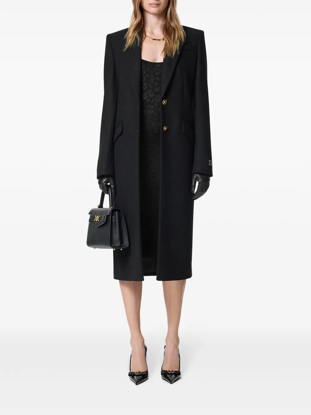 Leopard Lurex Midi Dress