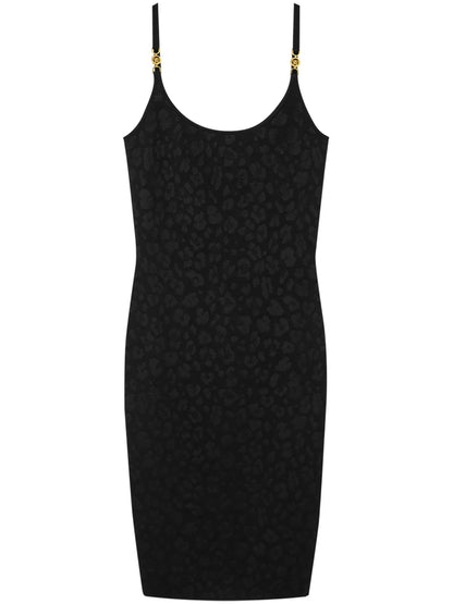 Leopard Lurex Midi Dress