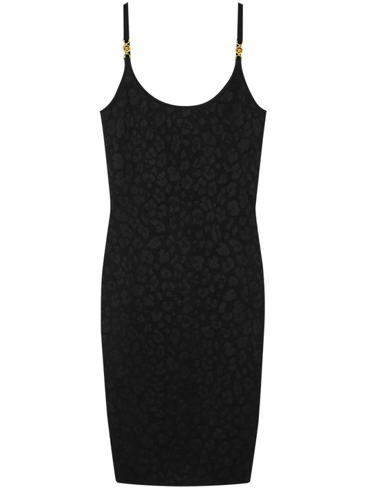 Leopard Lurex Midi Dress