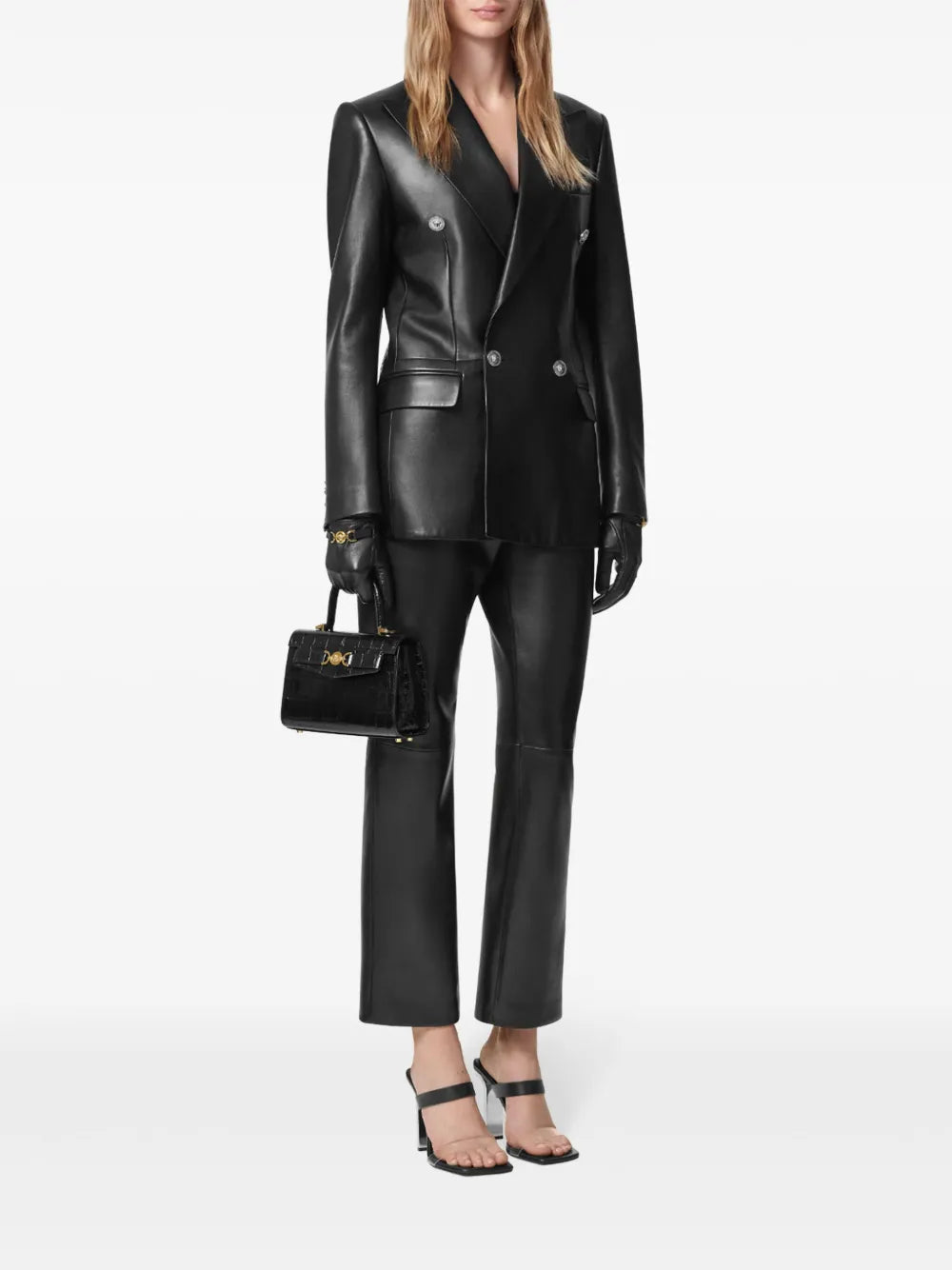 Leather Straight Trousers