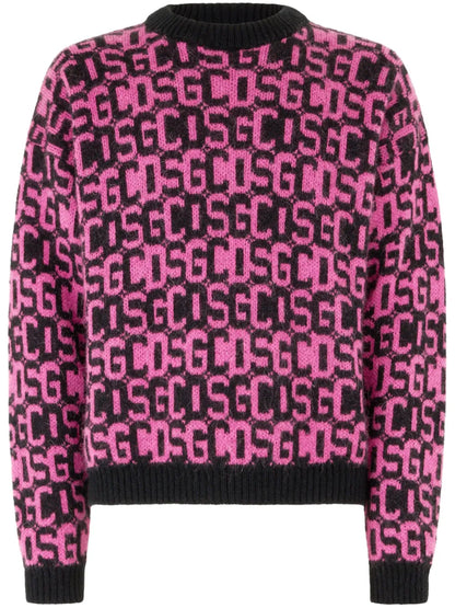 Intarsia-Knit Logo Jumper