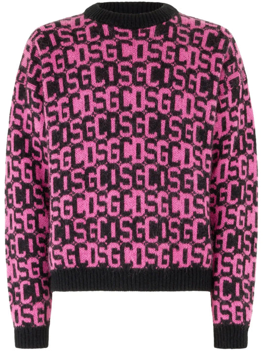 Intarsia-Knit Logo Jumper