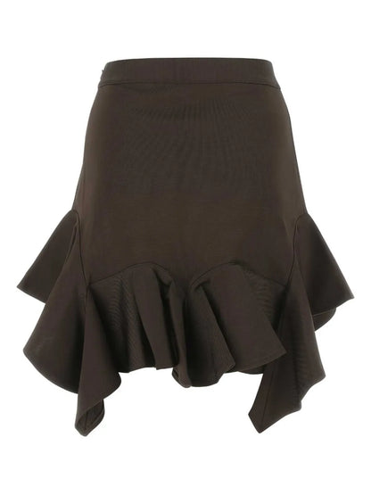 Ruffle-Detail Mini Skirt