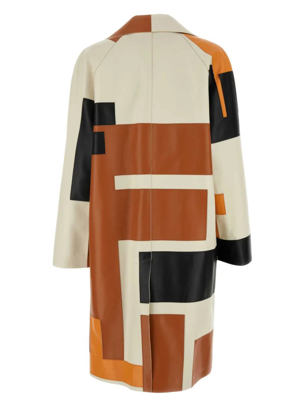 Geometric-Print Overcoat