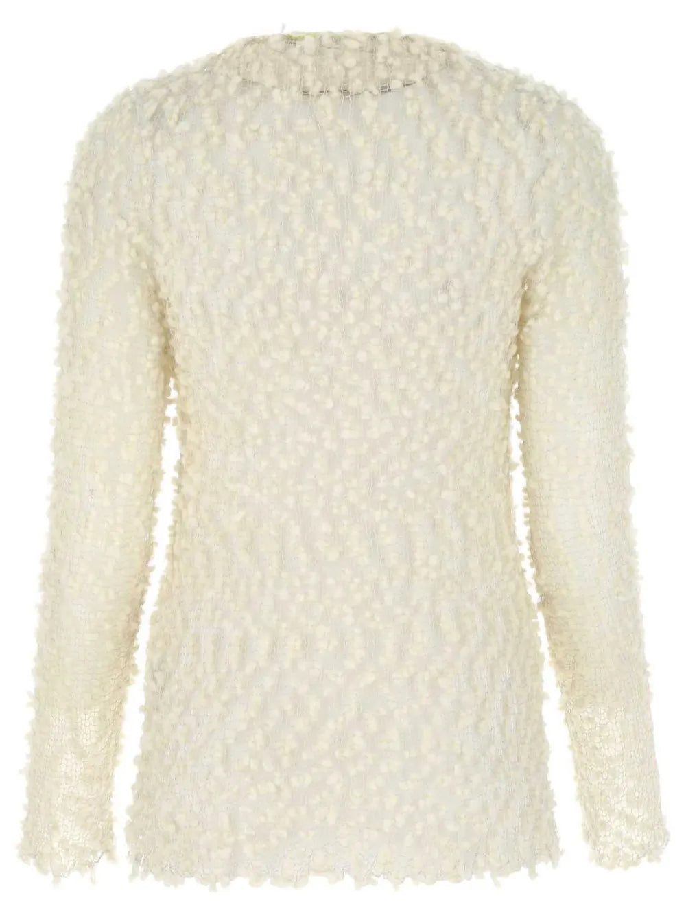 Crew-Neck Long-Sleeve Mesh Top