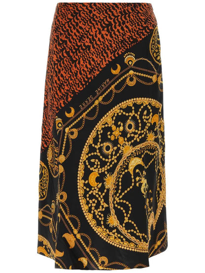 Ornament Jewellery-Print Skirt