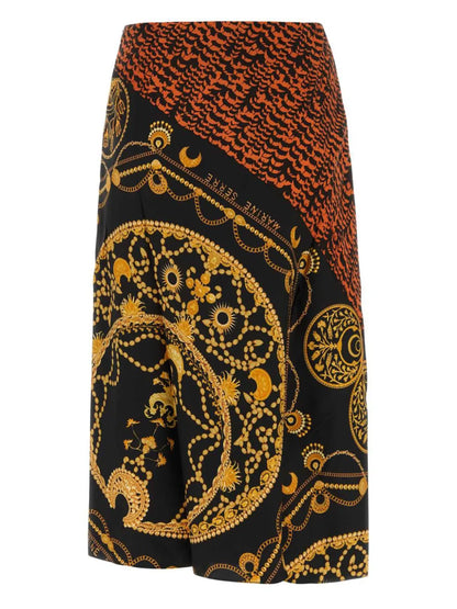 Ornament Jewellery-Print Skirt