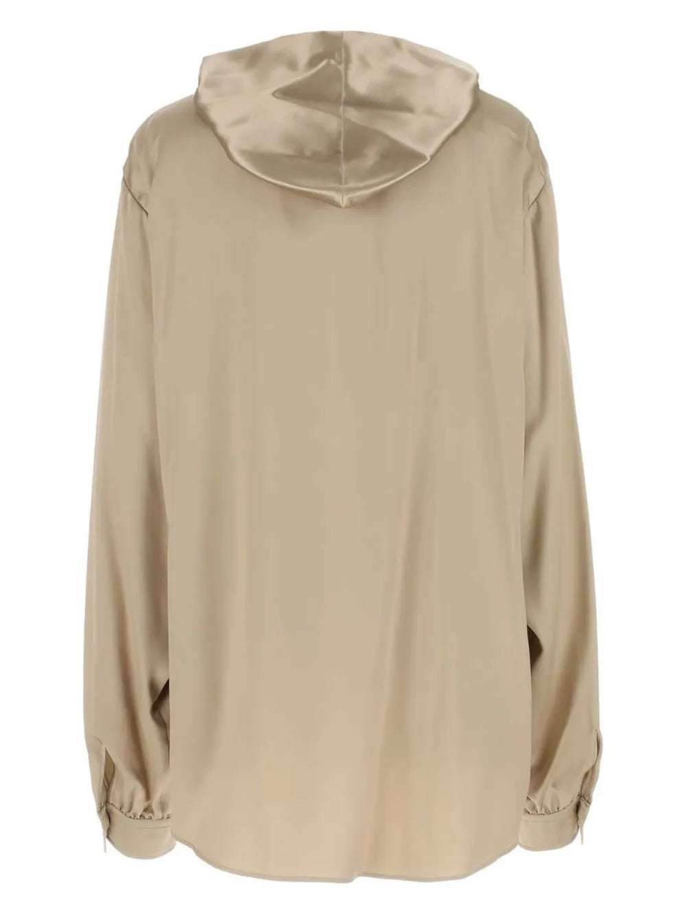 Satin Hooded Shirt