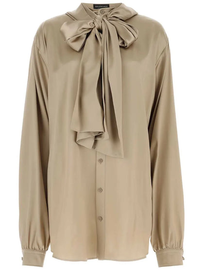 Satin Hooded Shirt