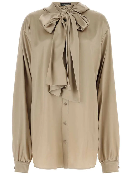 Satin Hooded Shirt