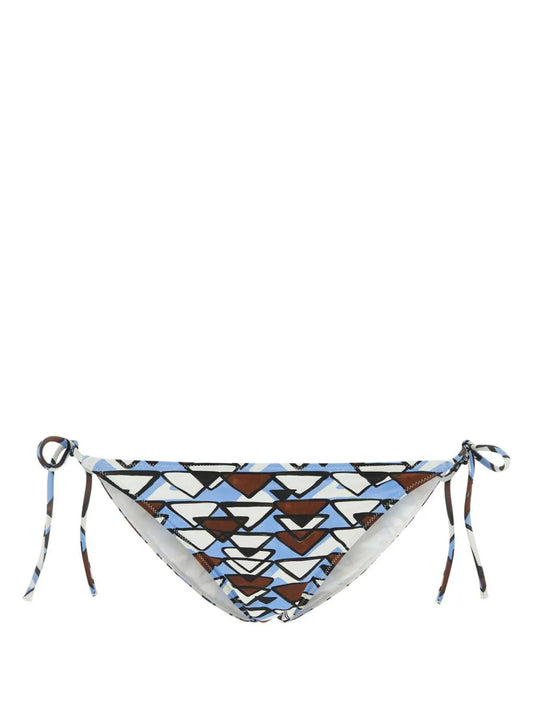 Geometric-Print Bikini Bottoms