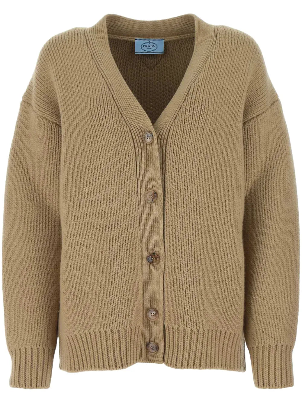 Triangle-Logo Oversized Cardigan