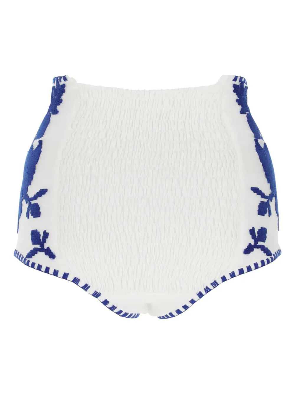 Floral-Embroidered Cotton Shorts