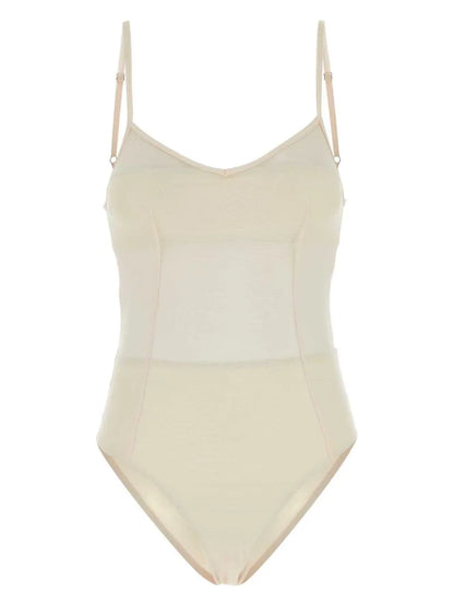 Tulle V-Neck Swimsuit